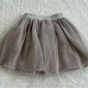 Olivia Rose Chic Silver-Gray Tulle Skirt with Glitter Waistband